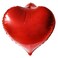 3D Heart Shape Foil Balloons Red 24'' 3Pcs/Pk