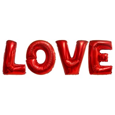 LOVE Foil Balloons Set Red 32''