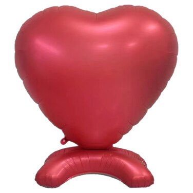 Stand Heart Shape Foil Balloon Red 66''
