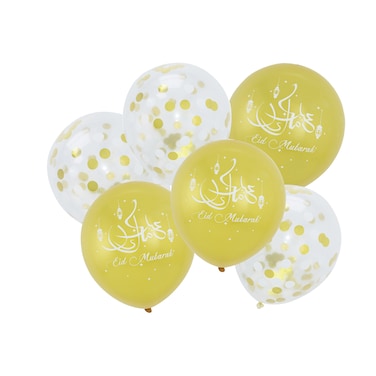 Eid Mubarak Confetti Balloons Asst. 12'' 12Pcs/Pk