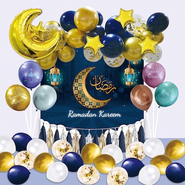 Ramadan Kareem Balloons Backdrop Decoration Kit