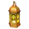 Eid Metal Lantern with Lights Gold 7x7x13cm