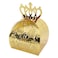 Eid Mubarak Candy Boxes Gold 5.4x4.6x8.5cm 6Pcs/Pk