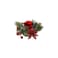 Decorated Glass Candle Holder Red 15cm
