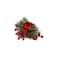 Decorated Glass Candle Holder Red 15cm
