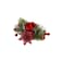 Decorated Glass Candle Holder Red 15cm