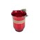Decorated Glass Candle Holder Red 15cm