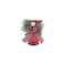 Decorated Glass Candle Holder Red 15cm