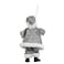 Standing Santa Decoration Silver 18cm