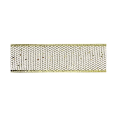 Christmas Mesh Ribbon Gold 6.3cmx10 yards
