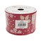 Christmas Linen Ribbon Red 6.3cmx10 yards