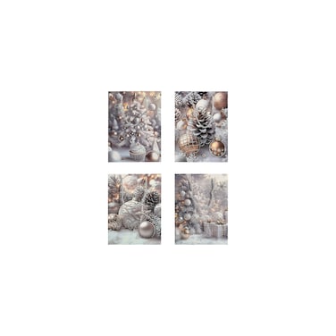 Frosted Elegance Gift Bags Asst. Small 18x8.5x24cm 6Pcs/Pk