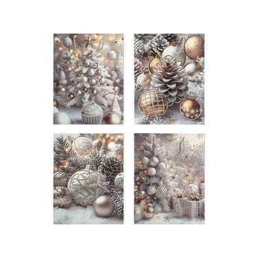 Frosted Elegance Gift Bags Asst. Large 31x12x40cm 3Pcs/Pk