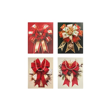 Regal Ribbon Gift Bags Asst. Medium 26x10x32cm 4Pcs/Pk