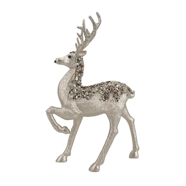 Deluxe Reindeer Decoration Champagne Gold 22x10x33cm