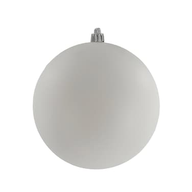 Baubles Matt White 12cm 2Pcs/PVC Box