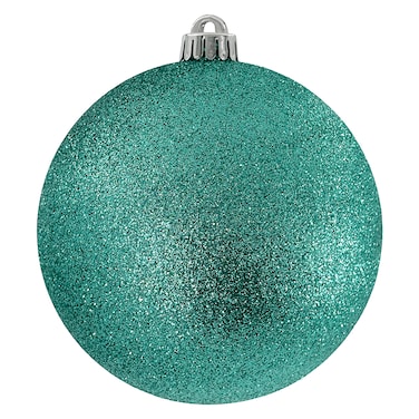 Bauble Glitter Turquoise 15cm 1Pc/PVC Box
