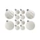 Designer Baubles Gift Set White 4 &amp; 8cm Mixed 20Pcs/Box