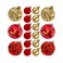 Designer Baubles Gift Set Red/Gold 4 &amp; 8cm Mixed 30Pcs/Box