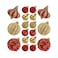 Designer Baubles Gift Set Red/Gold 4 &amp; 8cm Mixed 30Pcs/Box