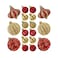 Designer Baubles Gift Set Red/Gold 4 &amp; 8cm Mixed 30Pcs/Box