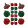 Designer Baubles Gift Set Red/Green 4 &amp; 8cm Mixed 30Pcs/Box