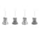 Hanging Bells Silver 6cm 4Pcs/Box