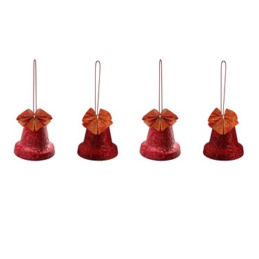 Hanging Bells Red 6cm 4Pcs/Box