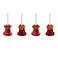 Hanging Bells Red 6cm 4Pcs/Box