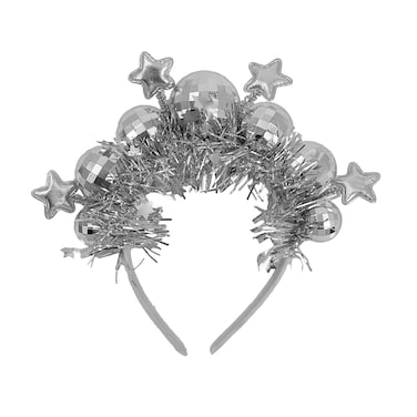 Disco Balls Headband Silver