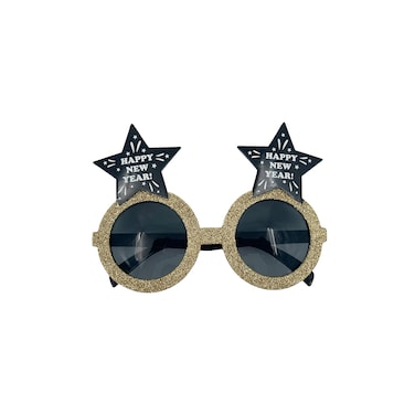 Happy New Year Glasses Gold