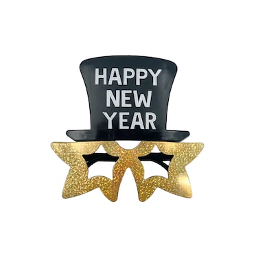 Happy New Year Glasses Gold