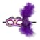 Feathered Eye Mask Purple Adult Size, Side Design