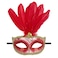Feathered Eye Mask Red Adult Size