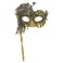 Deluxe Eye Mask with Stick Gold