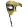 Plastic Eye Mask with Stick Gold