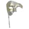 Plastic Eye Mask with Stick Silver