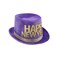 Happy New Year Top Hat Purple/Gold