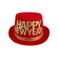 Happy New Year Top Hat Red/Gold