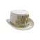 Happy New Year Top Hat White/Gold