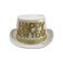 Happy New Year Top Hat White/Gold