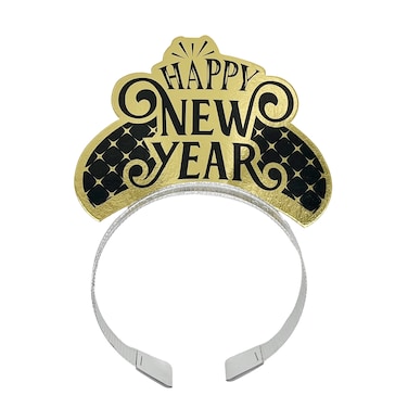 New Year Foil Tiaras Gold Pack of 6