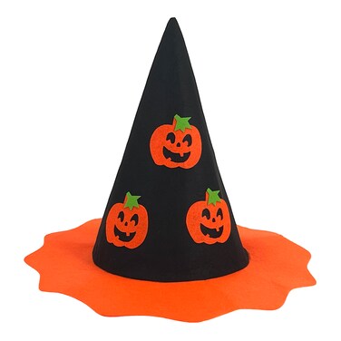 Pumpkin Witch Hat Felt Fabric Child Size