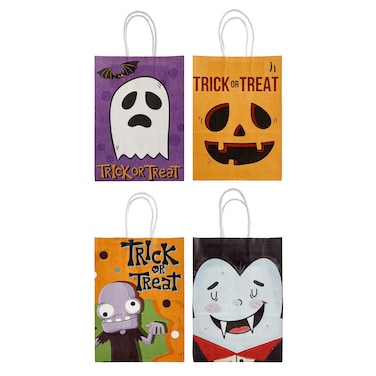 Pumpkins &amp; Friends Gift bags Asst.15x8x21cm 8Pcs/Pk