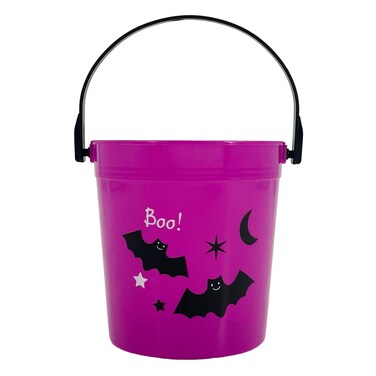 Halloween Bucket Purple 11.5x12cm