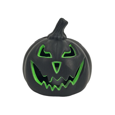 LED Pumpkin Decoration Black 13x11x13cm