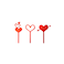 12-Pack Heart Shape Cupcake Toppers &ndash; Romantic Red &amp; Pink Picks for Valentine&rsquo;s, Weddings &amp; Parties