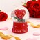 Love Water Globe 4.5x4.5x6.5cm &ndash; Romantic Snow Globe with Heart &amp; Glitter for Valentine&rsquo;s Keepsake