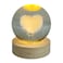 Love Crystal Ball with LED Light 7x7x10cm &ndash; Illuminated Romantic Decor for Valentine&rsquo;s, Weddings &amp; Nightstands