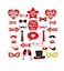 30-Piece Valentine Photo Booth Props Set &ndash; Romantic &amp; Fun Selfie Accessories for Parties &amp; Events
